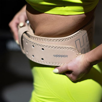 UPPPER Weight Lifting Belt - Double Prong 4” to 2.5” Tapered Premium Lifting Belt for Men and Women - Ultimate Back Support For Weightlifting and Powerlifting | Premium Fitness Gear