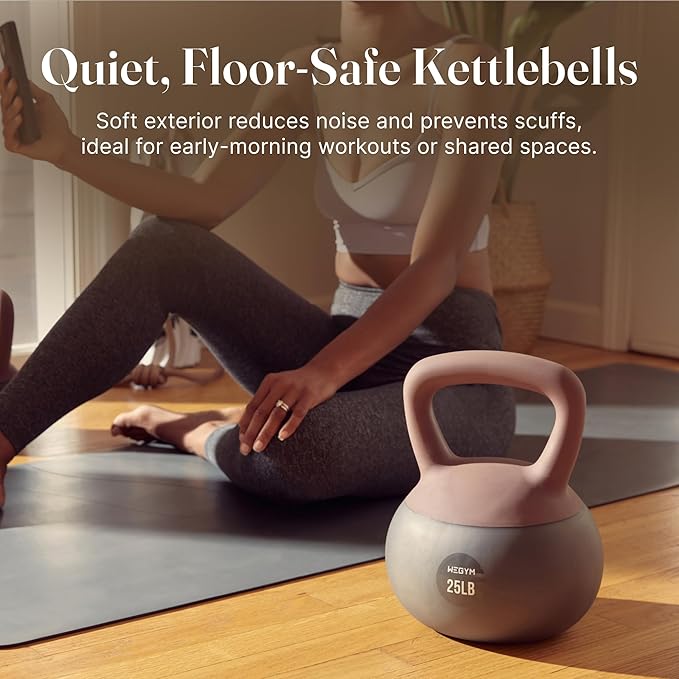 WeGym Soft Kettlebells with Cushioned Impact-Resistant Base and Anti-Slip, Wide-Grip Handle for Home Workouts, Weightlifting, and Full Body Strength Training