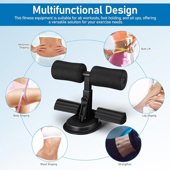 Adjustable Sit up Bar with Strong Suction Cups Foot Holder for Home Core Training and Abdominal Workout Equipment Multifunctional Fitness Auxiliary Device