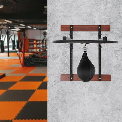 Enhanced 360°Swivel Wall-Mounted Speed Bag Platform Set for Boxing Gym Training for Ultimate Fitness Training & Boxing Reaction Drills, Ideal for Gym Use