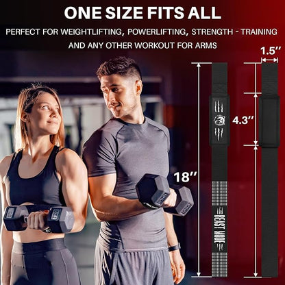 TECEUM Lifting Straps for Weightlifting Gym Strength Training - Wrist Straps with Neoprene Padded Cotton - Men & Women – Ideal for Powerlifting, Bodybuilding & Deadlifts