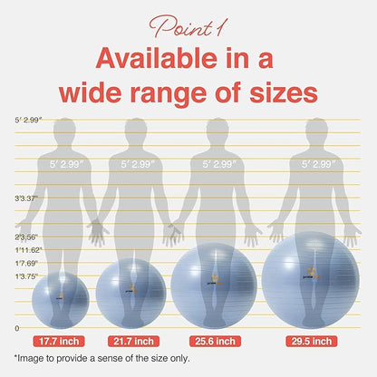 Primasole Exercise Ball-Yoga Ball for alance Stability Fitness Workout Yoga Pilates