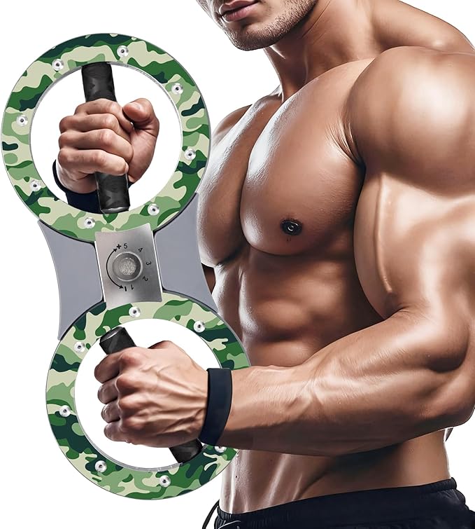Burn Machine Arm Workout Equipment, 12LB Adjustable Resistance Rotator, 360° Spinning Forearm & Shoulder Strength Trainer for Home Gym Fitness and Boxing Training