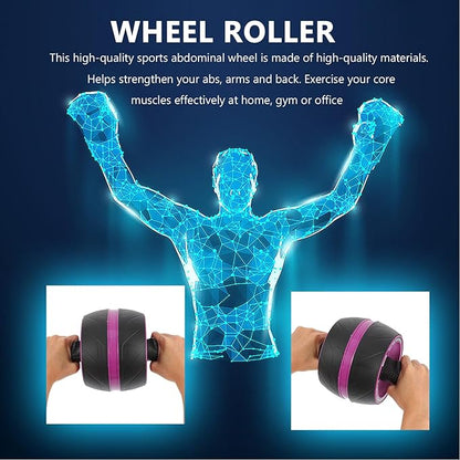 Exercise Roller Wheel with Automatic Rebound Abs Core Trainer for Home Gym Fitness Strength Training Men and Women Abdominal Workout Equipment