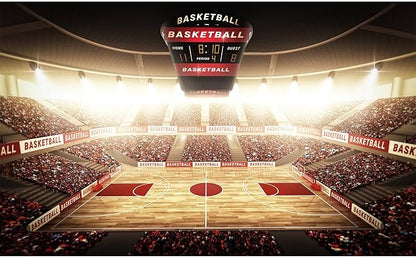 Basketball Court Backdrop Basketball Stadium Arena Photography Background Sports Basketball Fans Party Backdrop Decors Basketball Stadium Arena Match Games Background Decorations Props 20x10ft