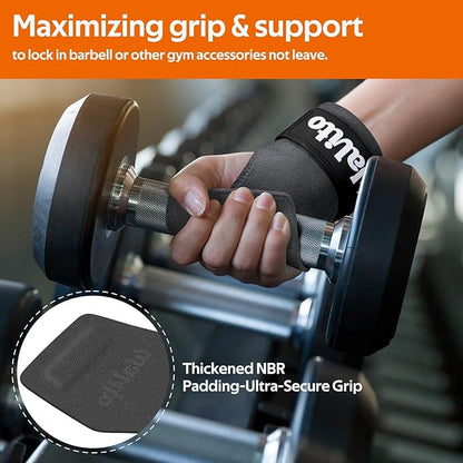 Weight Lifting Wrist Strap，Double Layer Leather Wrist Wraps with Neoprene Padding for Weightlifting & Deadlifts – Adjustable Gym Straps for Men & Women