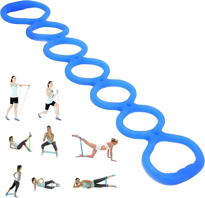 7 Ring Adjustable Loop Resistance Bands for Working Out Walk at Home，Workout Bands Exercise Stretch Band for Women&Men Fitness, Yoga, Pilates-Non-Slip, Durable Rubber, Home/Gym Use