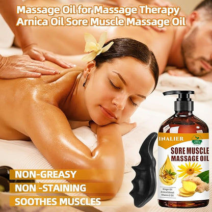 Sore Muscle Massage Oil,Gift for Husband Dad Boyfriend,Relaxing Massage Oil,Arnica Oil,Massages Oil for Massage Therapy,Gifts for Men and Women,Spa Gifts for Him Her