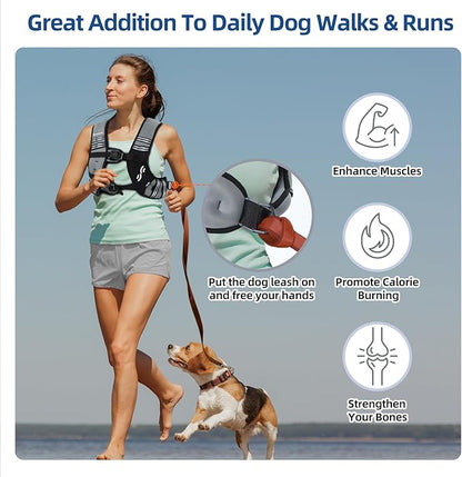 Sportneer Weighted Vest Woman: 8lb/12lb/15lb/20lb/25lb Weight Vest for Walking with Phone Bag, Adjustable Women Weighted Vest for Running Rucking Vest for Jogging Strength Training Weight Loss