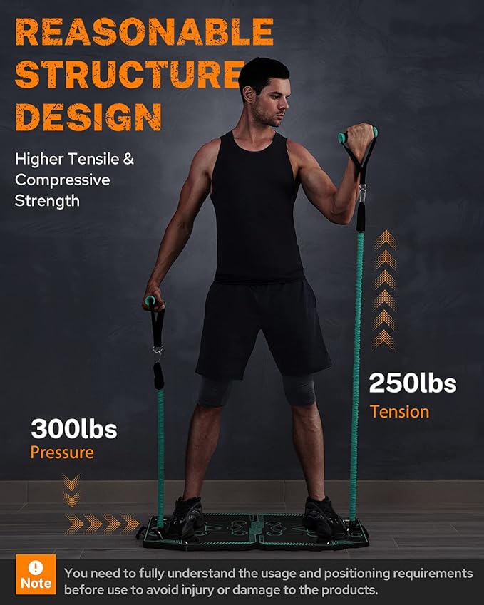 Gonex Portable Home Gym Workout Equipment with 14 Exercise Accessories Ab Roller Wheel,Elastic Resistance Bands,Push-up Stand,Post Landmine Sleeve and More for Full Body Workouts System