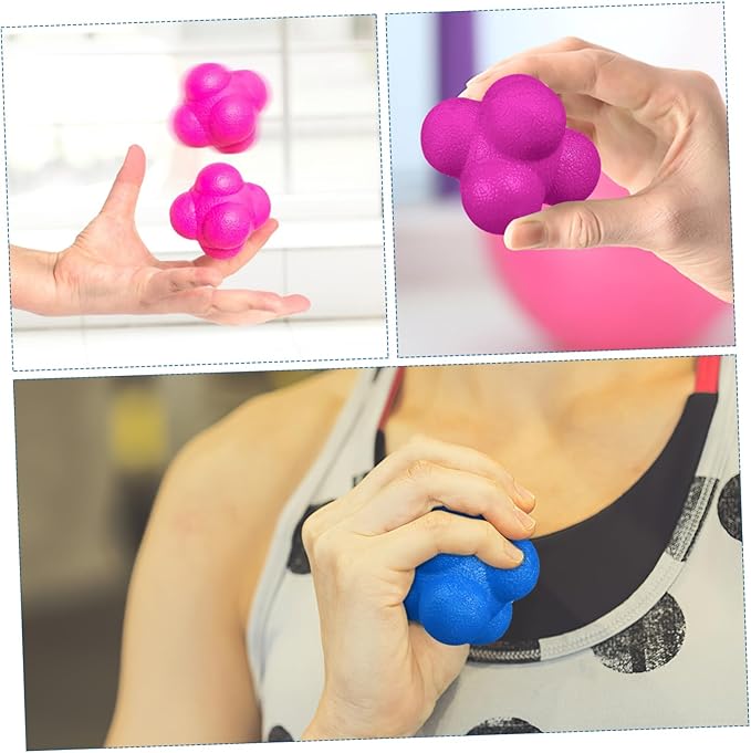 6pcs Hexagonal Reaction Training Balls for Agility and Reflex Improvement Fitness Equipment for Games and Teamwork Activities