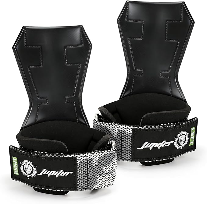 Weight Lifting Straps (Pair) JUPITER Non-Slip Wrist Support for Deadlifts & Powerlifting