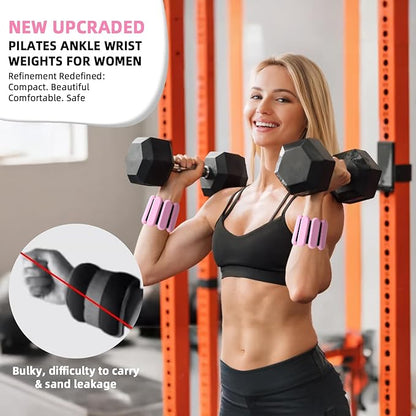 Ankle Weights for Women and Men, Adjustable Wrist Weighted Training Bracelet for Home Gym Workout, Strength Training Walkin Running, Foot weights for exercise,2pc on Set
