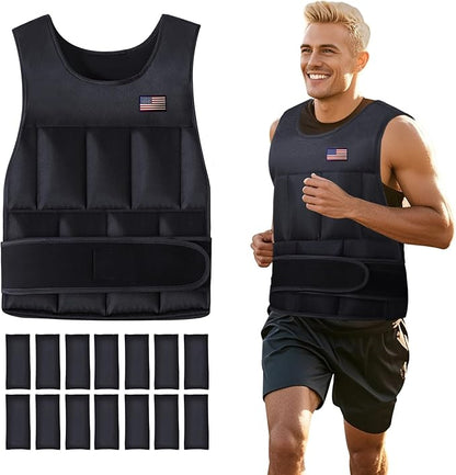 Adjustable Weighted Vest for Men Women,2-30 Lbs Adjustable Weighted Vest with Straps Womens Running Weight Vest for Walking Strength Training Fitness
