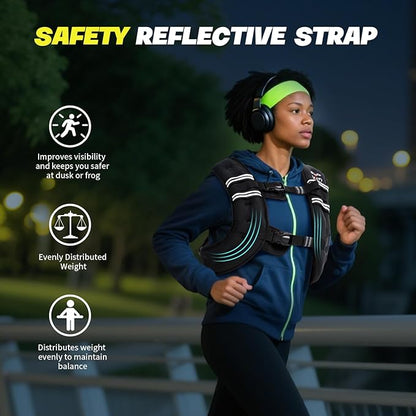 VBSD Weighted Vest Woman 6lb/8lb/12lb/16lb/20lb/25lb/30lb Weight Vest for Women Men Body Weight Vests for Walking Strength Training Running Workout Jogging Fitness