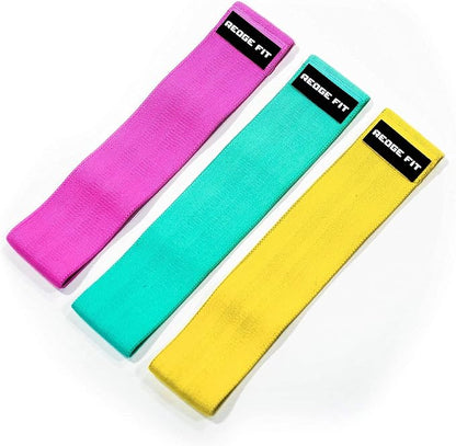 Redge Fit™ Fabric Resistance Bands Set I Butt and Glute Shaper I Booty Bands for Women (New and Improved Edition)