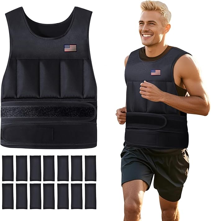 Adjustable Weighted Vest for Men Women,2-30 Lbs Adjustable Weighted Vest with Straps Womens Running Weight Vest for Walking Strength Training Fitness