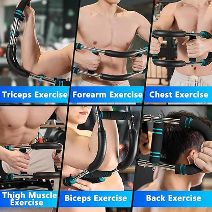 Twister Arm Trainer, 60-100lb Adjustable Power Spring Workout Bar, Arm Trainer for Men/Women, Portable Detachable Design for Home Gym, Arm Chest and Shoulder