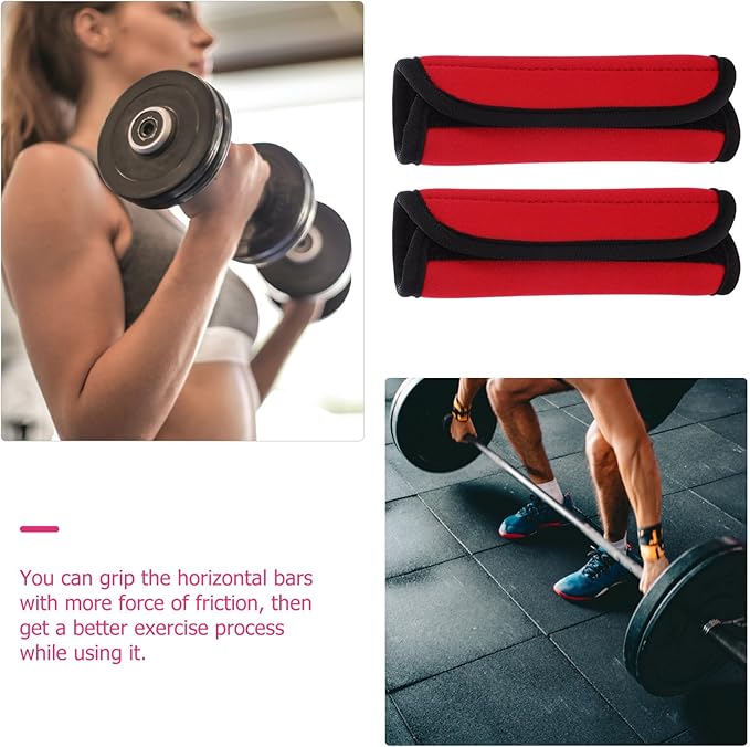 SUPVOX Barbell Grips, 2pcs Dumbbell Handles Bar Grips Detachable Horizontal Bars Cover Power Lifting Strength Training