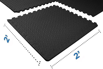 BalanceFrom Puzzle Exercise Mat 3/4" Thick, EVA Interlocking Foam Floor Tiles for Home Gym, Mat for Home Workout Equipment, Floor Padding for Kids, Multiple Sizes and Colors