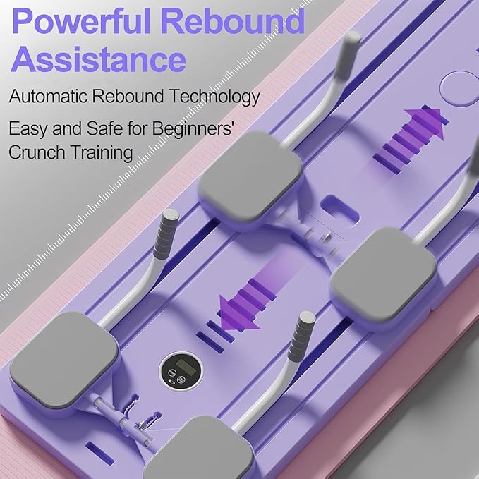 Upgraded AB Roller Wheel Workout Board with Elbow Support, Auto Rebound Abdominal Board, Core Trainer, Abdominal Exercise Machine, Workout Equipment