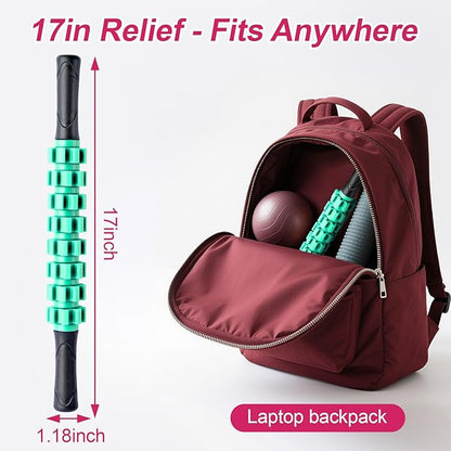 Muscle Roller Stick, Muscle Roller, Liposuction Massage Roller for Lymphatic Drainage, Massager Stick for Relief Muscle Soreness, Trigger Points, Help Exercise Runner Legs, Back Recovery