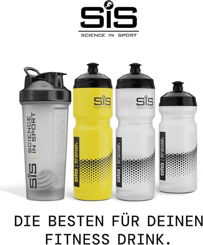 Science in Sport Water Bottle w/Easy Mixing | Clear Squeeze Water Bottle w/Running Lockable Valve - 27 Fluid Ounce