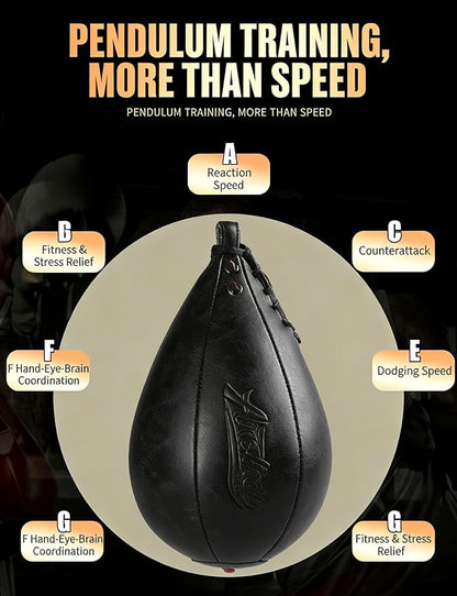 Boxing Speed Punching Bag MMA Training Speed Ball Hanging Swivel Reflex Bag Equipment Workout Kicking Martial Arts Home Gym Exercise Speedball