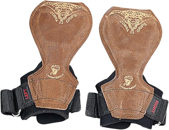 Cobra Grips Flex Model Weight Lifting Gloves Heavy Duty Straps Alternative Power Lifting Hooks for Deadlifts with Padded Wrist Wrap Support Bodybuilding