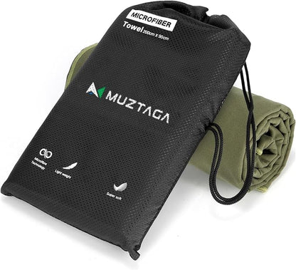 Microfiber Towel for Gym, Workout, Sweat Towel – Quick Dry, Ultra Compact, Lightweight & Super Absorbent(Army Green,40x20 in)