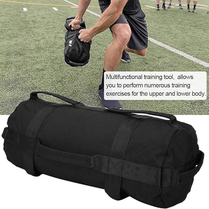 Adjustable Weightlifting Sandbag, Power Training Equipment, Reinforced Oxford Cloth with PU Material, Multifunctional Fitness Tool for Strength and Endurance Training, Includes 4 F