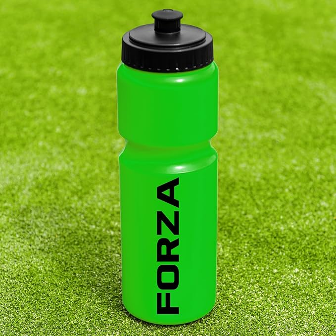 FORZA Team Sports Water Bottles | 25oz Capacity with Portable Carry Bag or Foldable Carrier - BPA-Free Plastic for Hydration on the Go (Carry Bag, Green)
