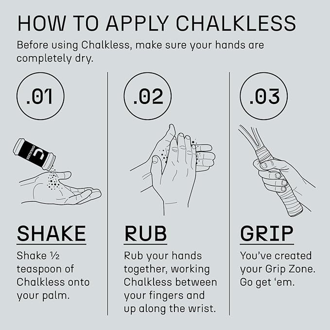 Chalkless Grip Enhancer – Premium Liquid Chalk Alternative & Less Mess Hand Chalk for Bouldering, Baseball, Tennis, Football, Archery, Golf, and More, Non-Toxic Long-Lasting & Reliable