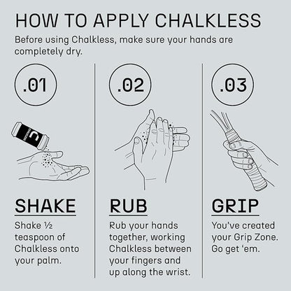 Chalkless Grip Enhancer – Premium Liquid Chalk Alternative & Less Mess Hand Chalk for Bouldering, Baseball, Tennis, Football, Archery, Golf, and More, Non-Toxic Long-Lasting & Reliable