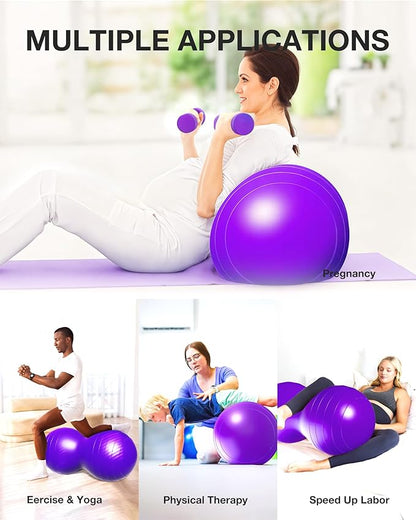 Extra Large Peanut Ball - 39.37"x19.67" Pregnancy, Labor, Birthing, Sensory | Physical Therapy Ball | Exercise Ball - Autism Therapy | Yoga Birth Ball - Core Strength, Stability, Fitness