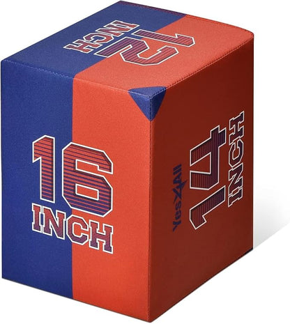 Yes4All 3-in-1 Soft-Padded Plyo Box With Wooden Core, Non-Slip Multi-Use Cushioned Plyometric Jump Box with Vinyl Cover for Jumping, Conditioning, Strength Training