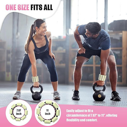 Pilates Wrist Ankle Weights for Women, Wearable Strong Arm & Leg Weights Set of 2(1 lb/2.2 lbs Each), Adjustable Ankle Weights for Walking, Yoga, Dance, Barre, Gym