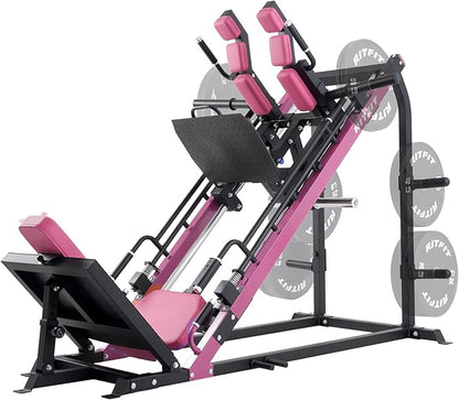 RitFit 3-in-1 Leg Press Hack Squat Machine for Home Gym, 1500LB Capacity, Compact Space-Saving Design with Multiple Hack Squat & Leg Press Angles