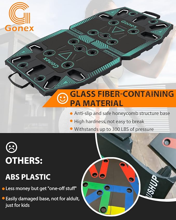 Gonex Portable Home Gym Workout Equipment with 14 Exercise Accessories Ab Roller Wheel,Elastic Resistance Bands,Push-up Stand,Post Landmine Sleeve and More for Full Body Workouts System