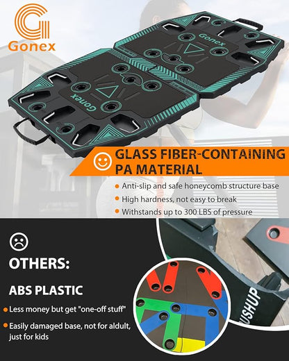 Gonex Portable Home Gym Workout Equipment with 14 Exercise Accessories Ab Roller Wheel,Elastic Resistance Bands,Push-up Stand,Post Landmine Sleeve and More for Full Body Workouts System