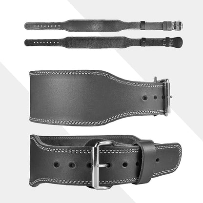Spartan Weight Lifting Belt (5mm Thick) - Genuine Leather Lifting Belt Gym for Men & Women - Functional Workout Belt - Gym Belt for Weightlifting, Powerlifting, Squat & Deadlift - Adjustable Weightlifting Belt