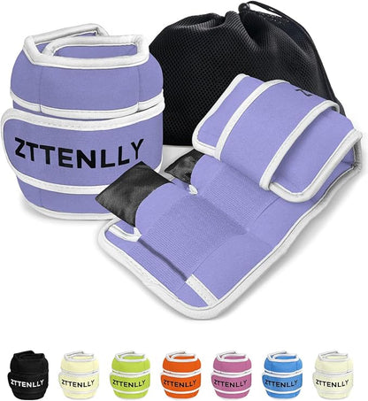 Adjustable Ankle Weights for Women Men and Kids | 1 Pair 5 10 15 18 20 Lbs Leg Wrist Ankle Weight Straps for Yoga, Walking, Running, Aerobics, Gym, Dance, Pilates, Cardio
