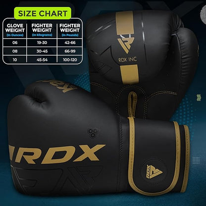 RDX Kids Boxing Gloves Sparring and Muay Thai Maya Hide Leather, Kara Patent Pending Junior Training Mitt for Kickboxing, Punching Bag, Focus Pads, MMA, Thai Pad, Double End Ball Punching Gloves