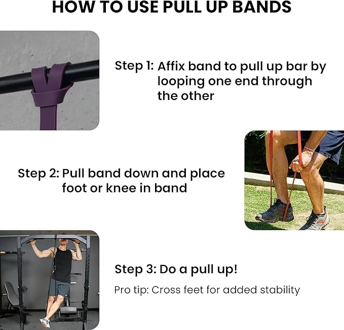 Rubberbanditz Pull Up Assist Resistance Bands Heavy Duty Loop Exercise Workout Bands for Powerlifting, Mobility, and Stretching