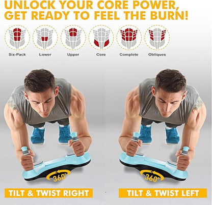 Balance Board, Wobble Plank Board for Core Strength, Core Trainer for Home Workout, Full Body Exercise Balance Trainer, Non-Slip Stability Board