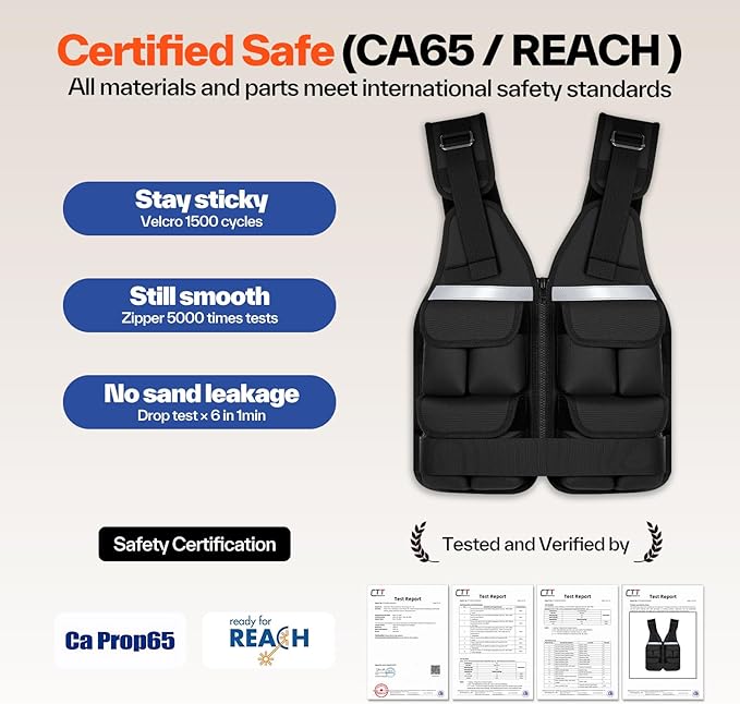Sportneer Adjustable Weighted Vest Weights: 2-18 lbs/2-40 lbs Washable Weight Vest for Walking 16 In 1 Fast Adjust Rucking Vest for Women and Men Home Gym Running Jogging Strength Training Vests