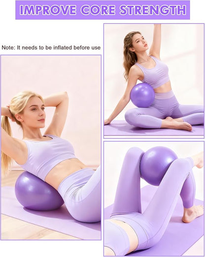 13/15Pcs Pilates Kit for Women, Pilates Equipment for Home Workouts with Magic Circle, Ball, Resistance Bands, Pilates Starter Set for Strength, Toning and Flexibility
