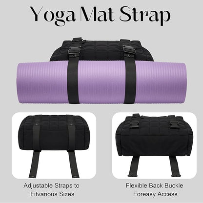 Small Gym Bag for Women, Puffy Sports Duffel Bag with Yoga Mat Holder, Gym Tote Bag with Wet Pocket & Coin Wallet, Carry on Bag for Workout Dance Pilates Ballet Swimming Travel