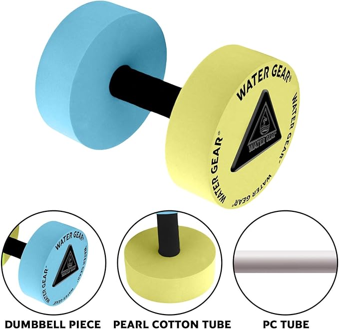Water Gear Resistance Bells - Water Fitness and Pool Exercise - Intense Workout Without Added Stress - Easy on Joints