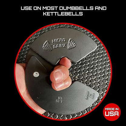 Micro Gainz Dumbbell Fractional 1.25lb Weight Plate, Ideal for Micro Loading, (Choose Color) 4 Piece Fractional Weight Plates, Designed for Dumbbell Training, Made In USA